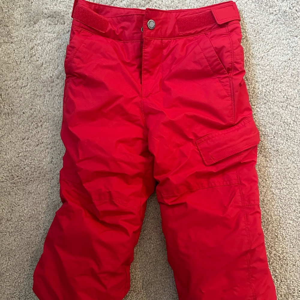 Columbia Red Snowpants with Snap Buttons